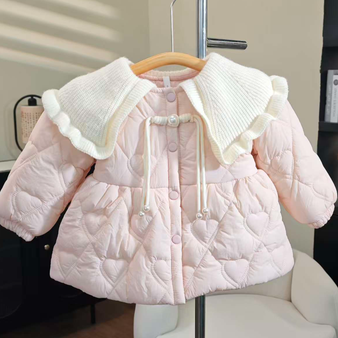 女童加绒冬装加厚棉衣新款儿童女宝宝保暖超洋气棉服冬季外套515