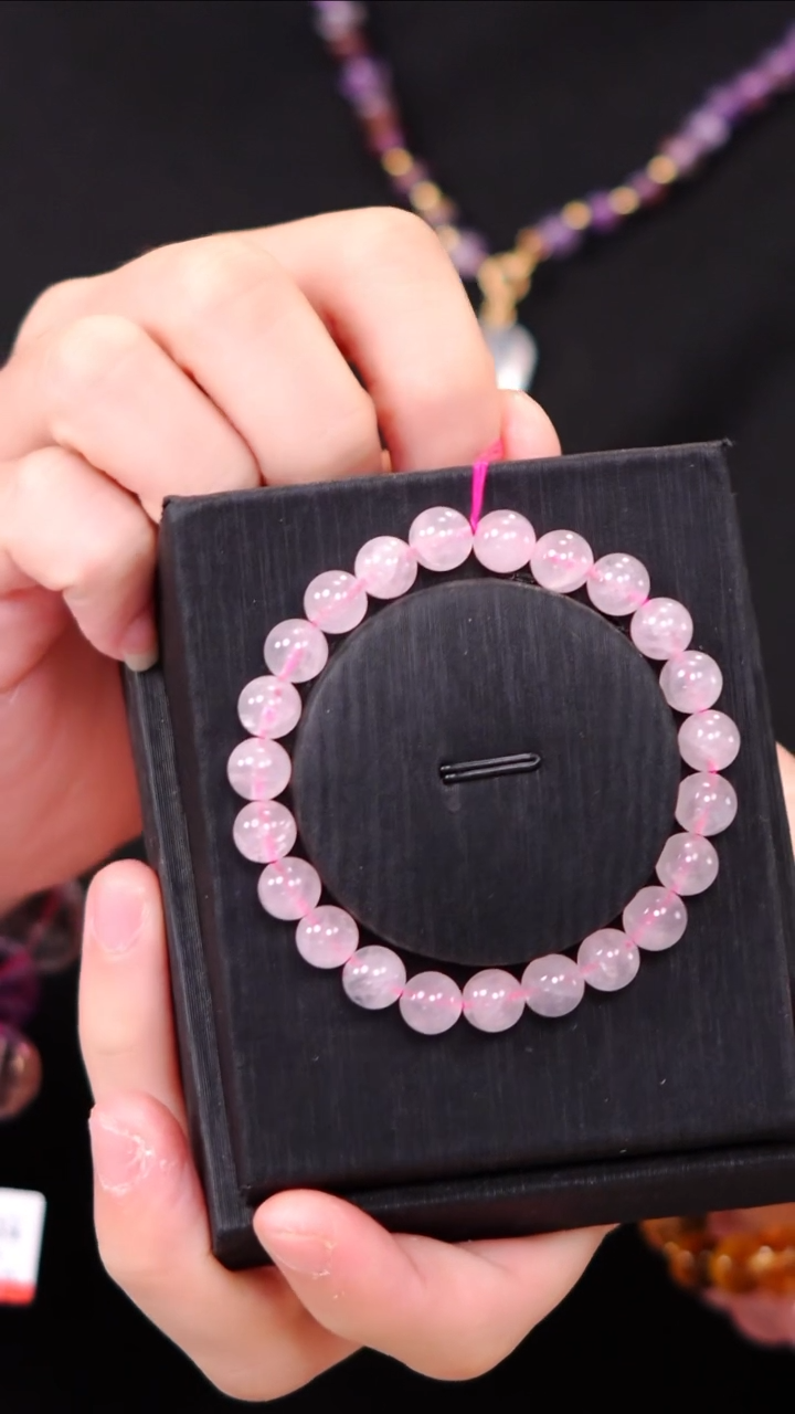 【闪购商品】水晶单圈未镶嵌Q080粉晶单圈8mm