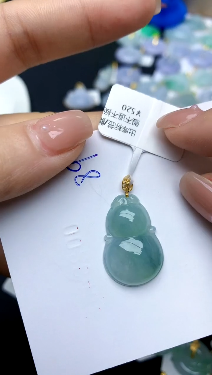 【闪购商品】翡翠颈饰18K金镶嵌天然A货翡翠