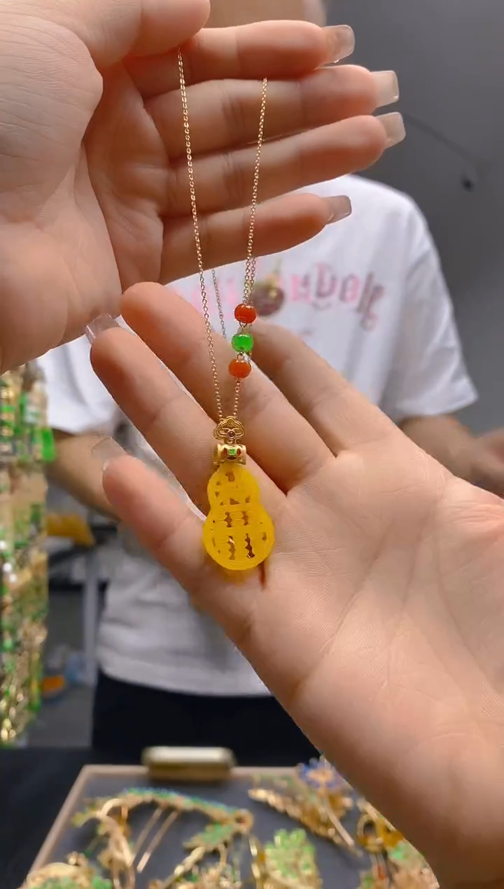 【闪购商品】翡翠耳饰合金266翡翠锁骨链