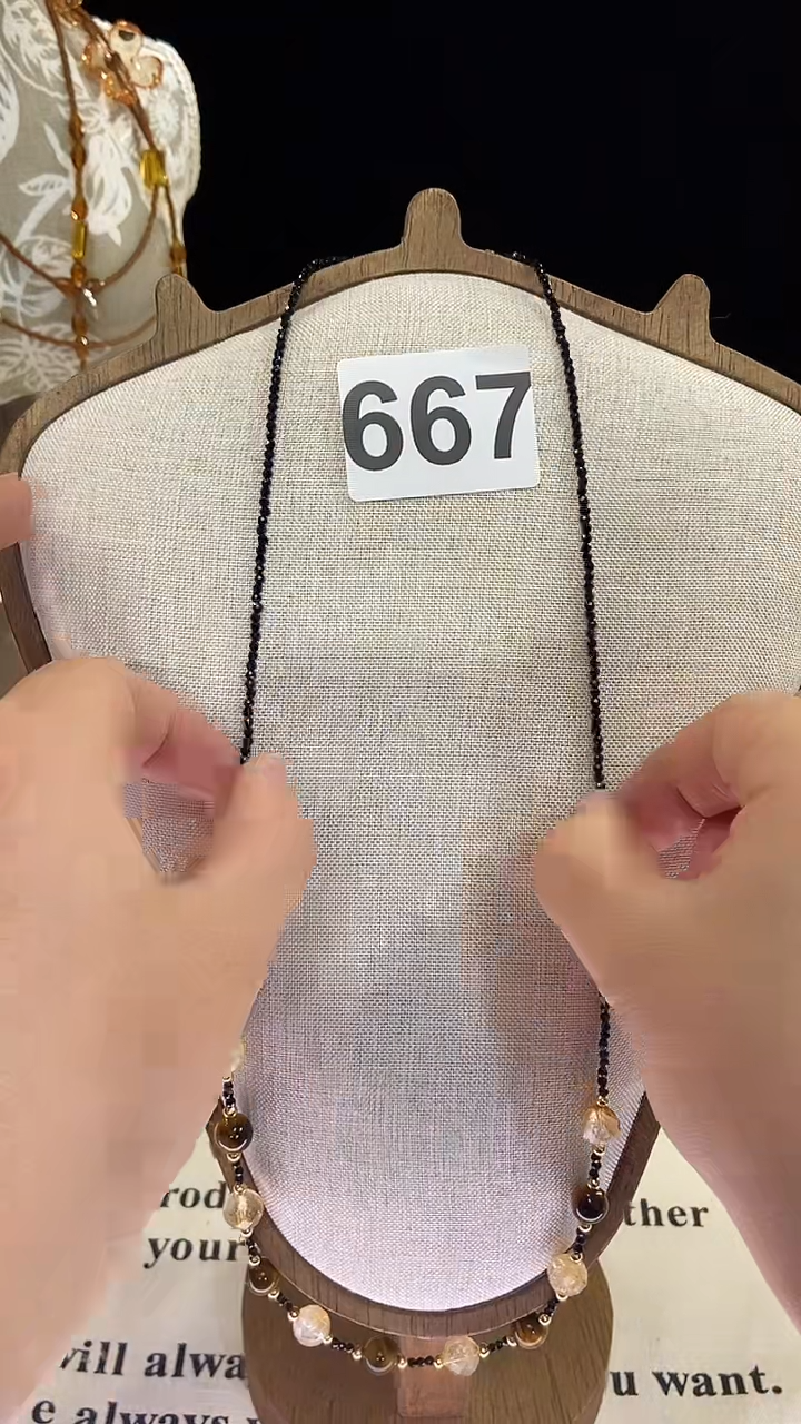 项链钛钢淡水珍珠667