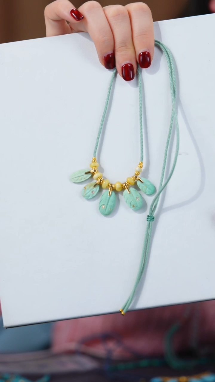 【闪购商品】绿松石项链18K金镶嵌1