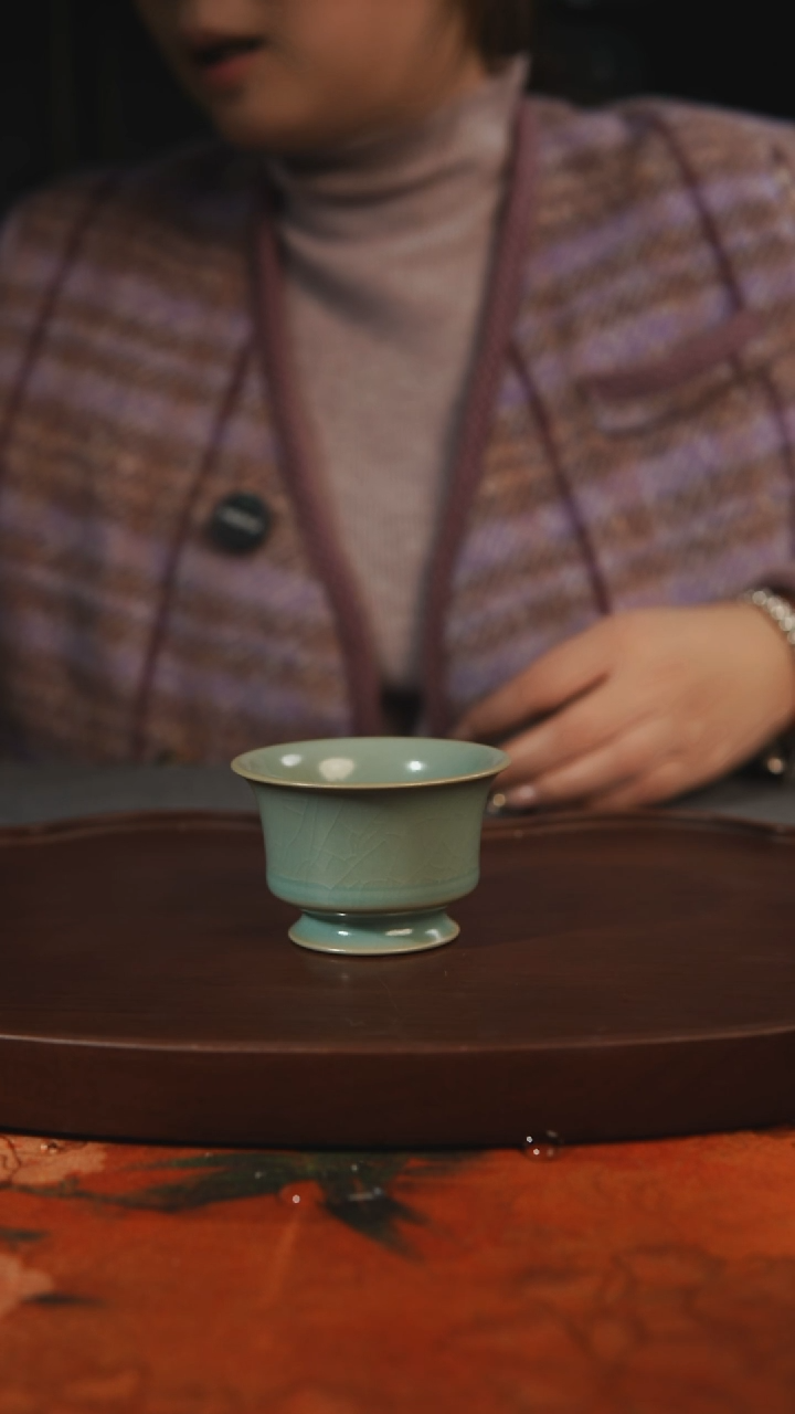 杯子瓷随**士柴烧 汝州原产地原矿仿古老釉