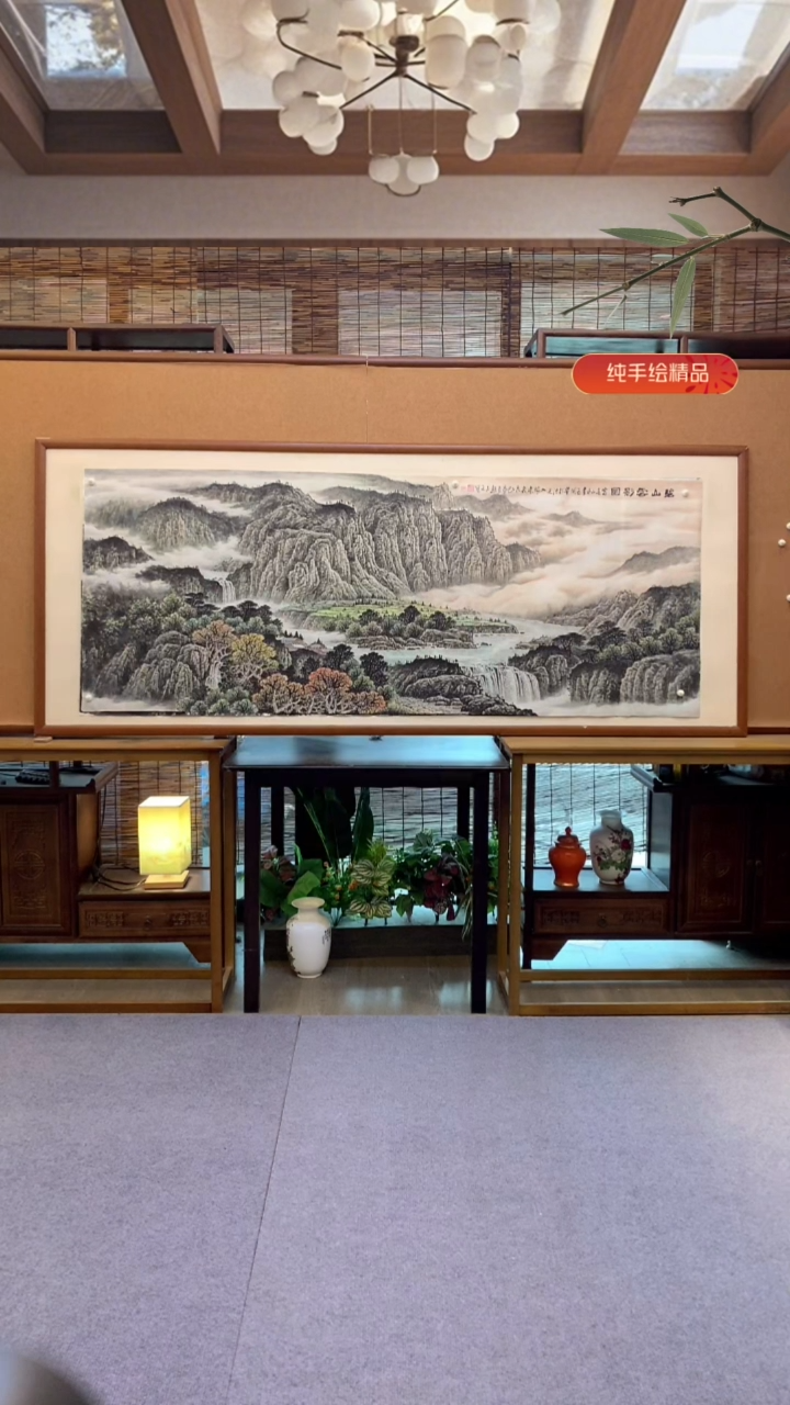 国画国画纯手绘纯实木205*85cm