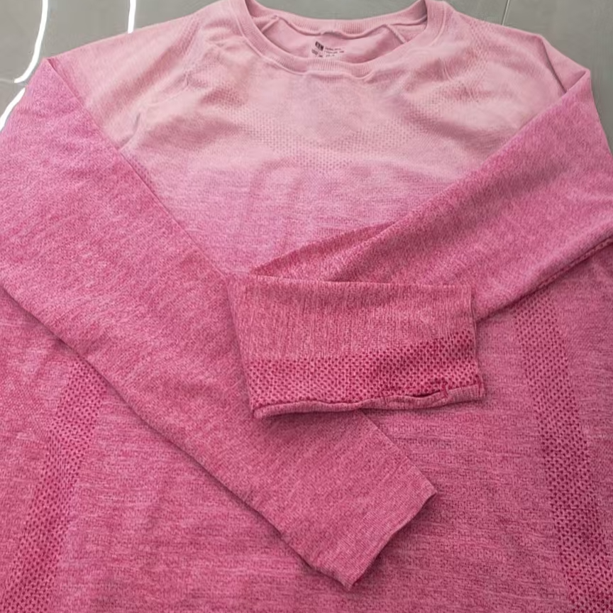 针织常规常规款女中长款毛针织衫圆领上衣打底衫渐变色