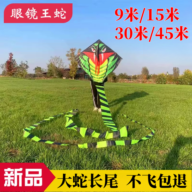 青蛇竞技风筝潍坊2025新款成人大型高档巨蛇初学者眼镜蛇长尾