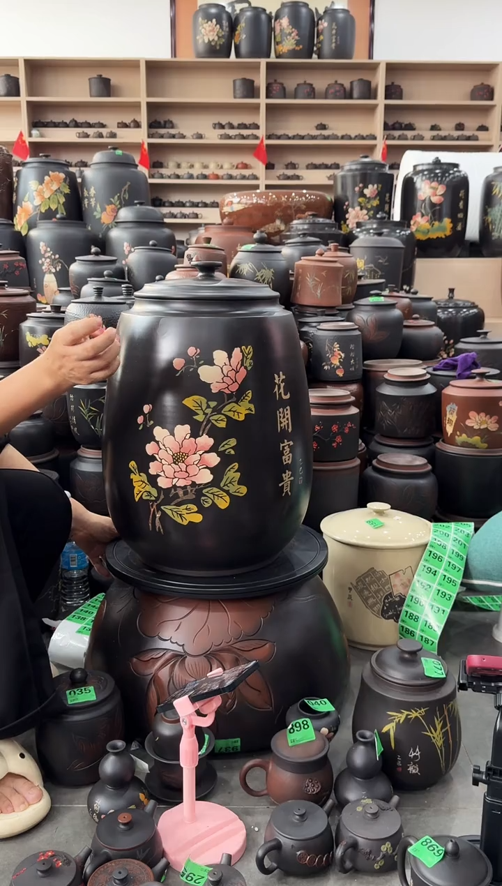 罐瑕疵茶缸高50cm 彩填   026