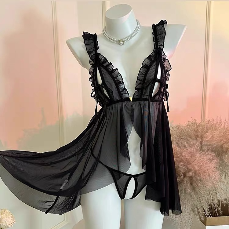 瓦蜜妍新款睡裙性感家居服吊带纯欲私房高级