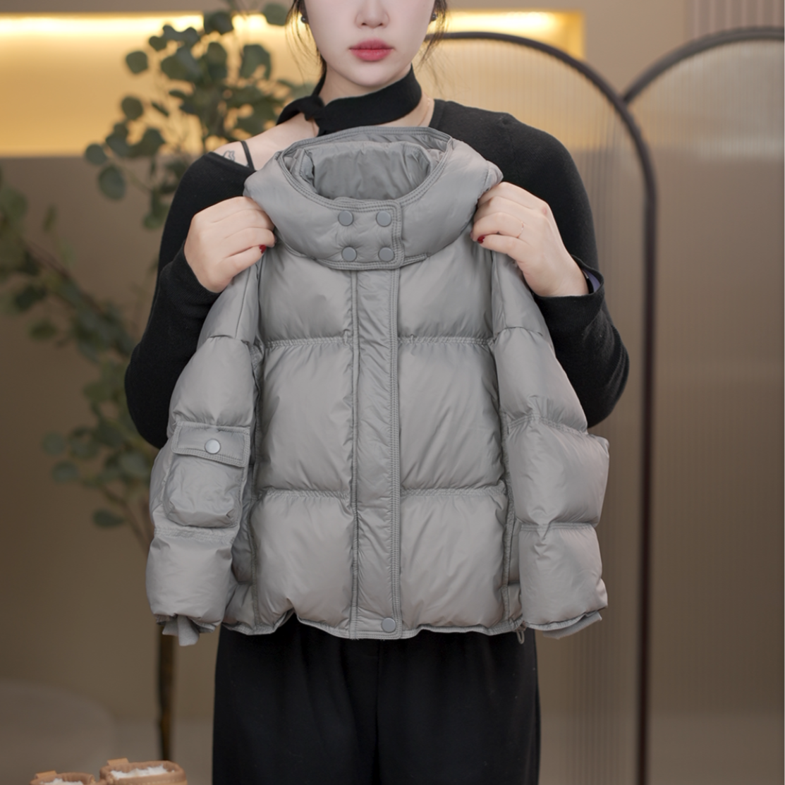 【现货48h】2025白鸭绒羽绒服极寒系列双倍充绒韩版连帽羽绒服