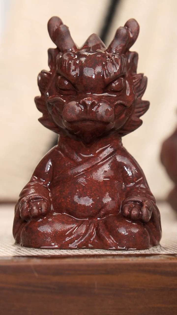 【闪购商品】紫砂茶壶打坐龙摆件茶宠