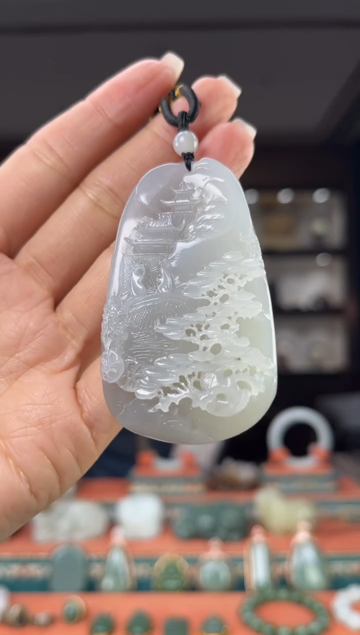 颈饰未镶嵌和田玉佩佩