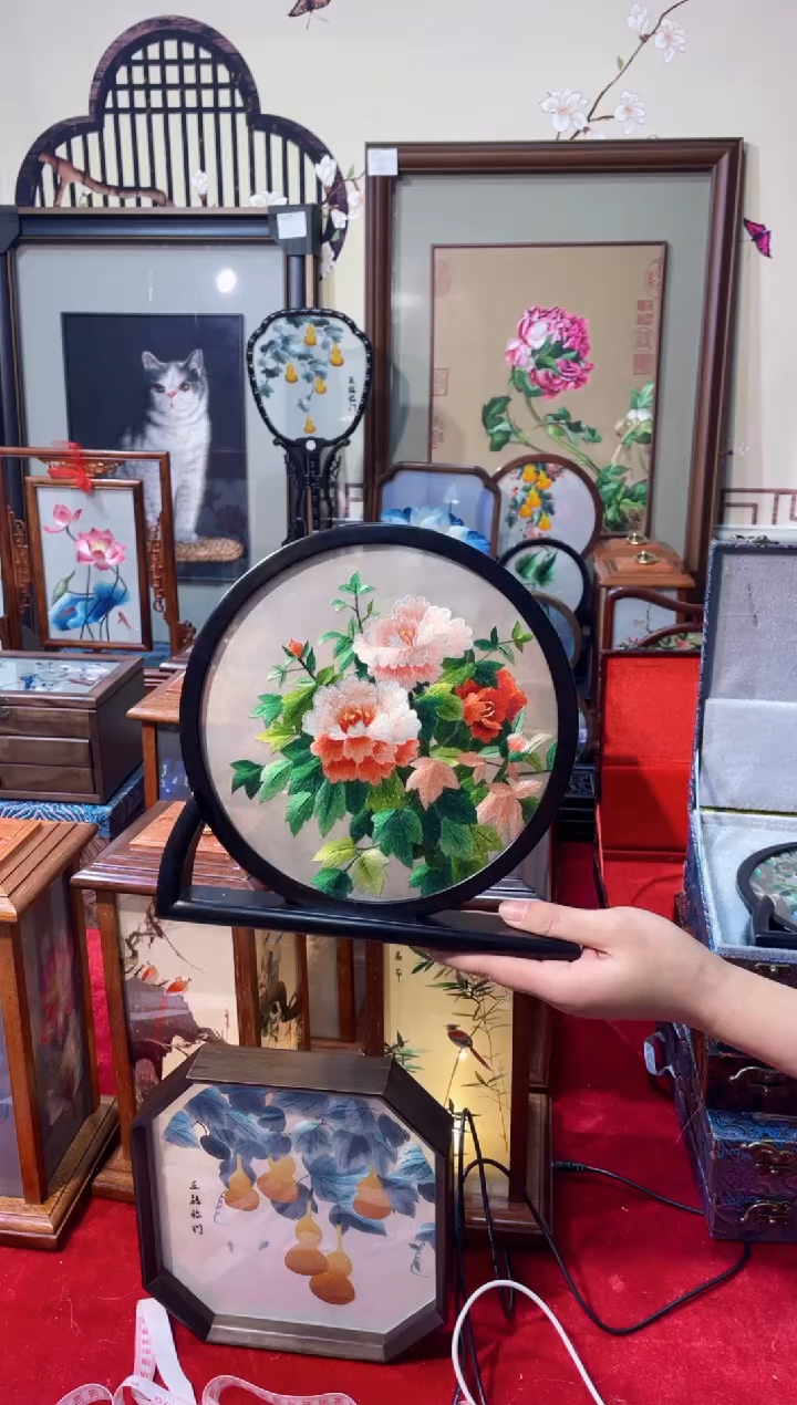 织绣精品苏绣手工刺绣，成品摆件3