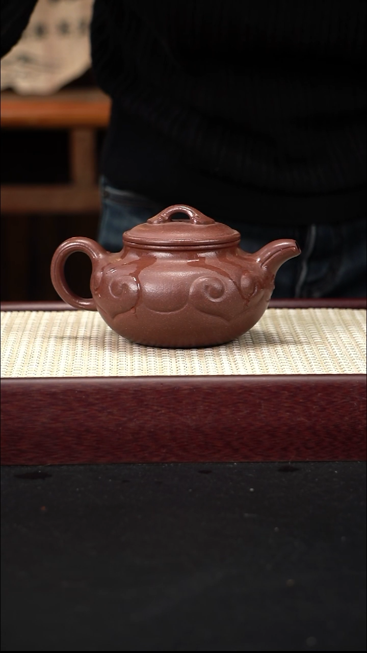 茶壶紫砂桃花泥  仿古如意