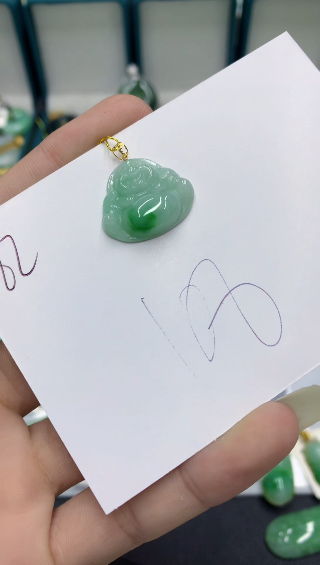 【闪购商品】翡翠颈饰18K金镶嵌翡翠