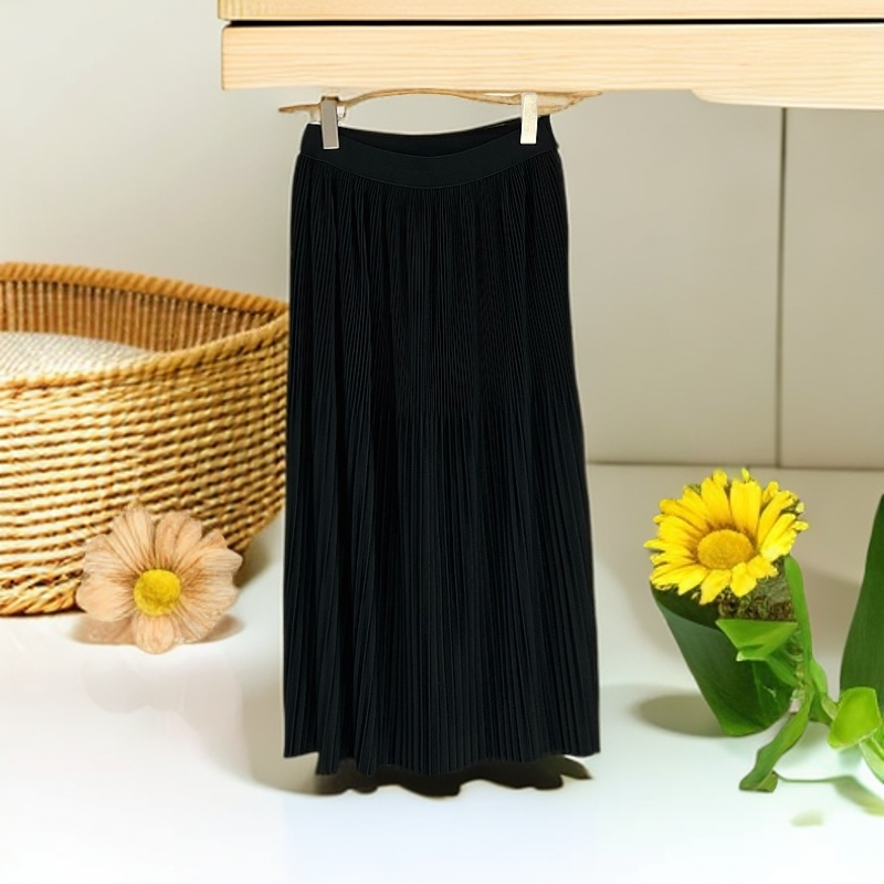 019麦寻专柜女装 QHLHQ019 长款半裙高腰显瘦时尚百搭松紧腰