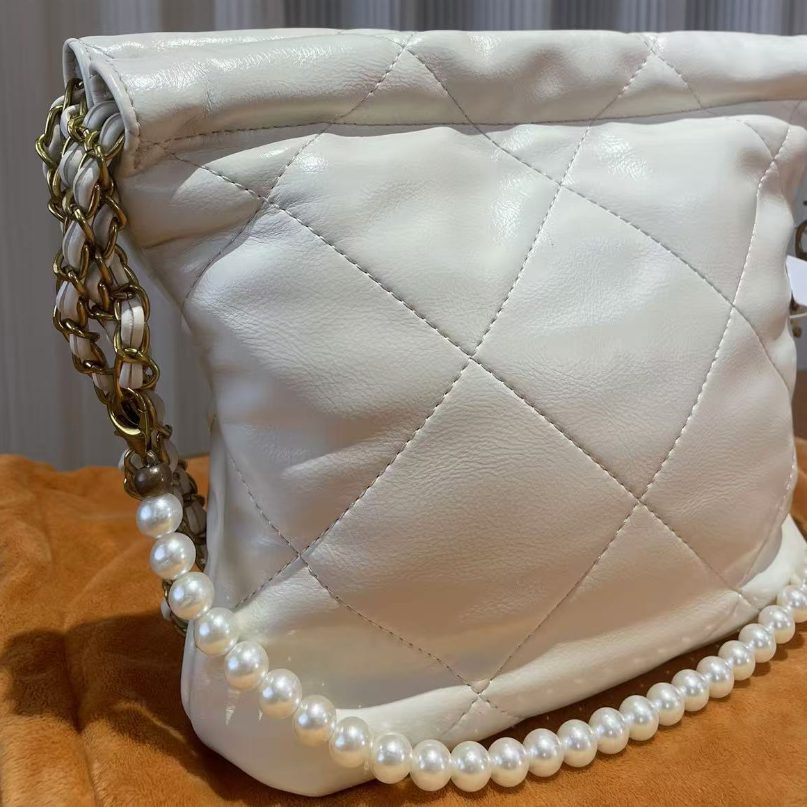 HIRMRIS手工真皮包CX120-2  迷你垃白色