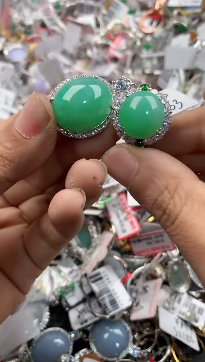 银S925镶嵌戒指翡翠16                 6