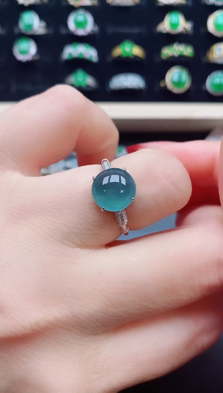 【闪购商品】翡翠戒指银S925镶嵌321321