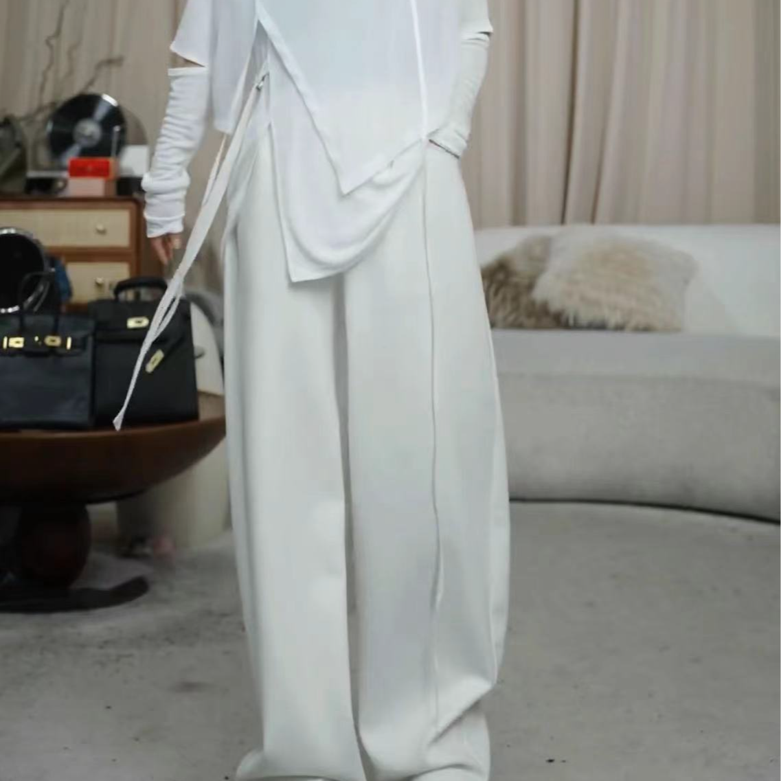 infobyfive福利春夏新款薄款彩色长裤哈伦裤萝卜裤弯刀裤2DD0206