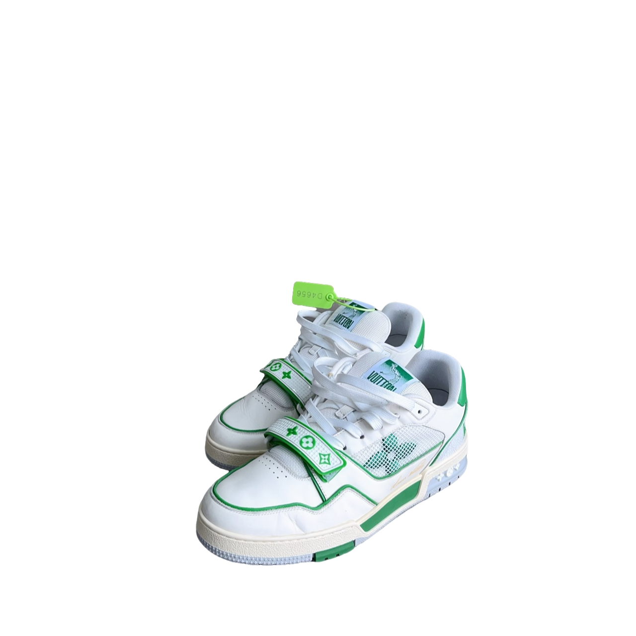 95新 LouisVuitton/路易威登 LV Trainer白绿魔术贴 42码d4656