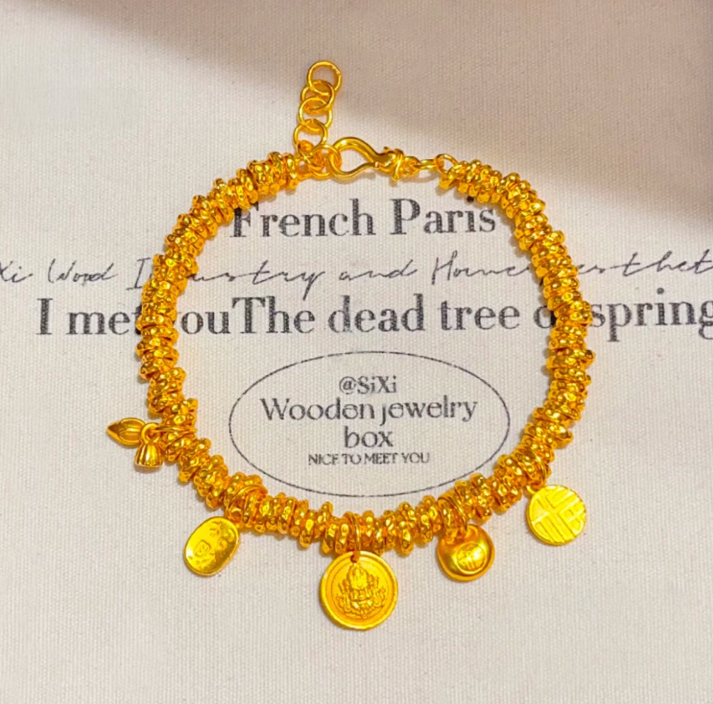 【香港正品】轻奢高级感财财胖福盘缠手链（1437）