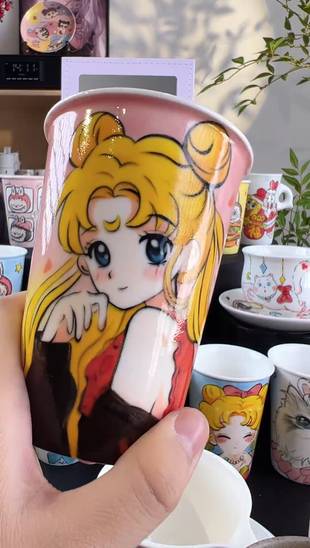 【闪购商品】摆件手工手绘陶瓷小杯杯