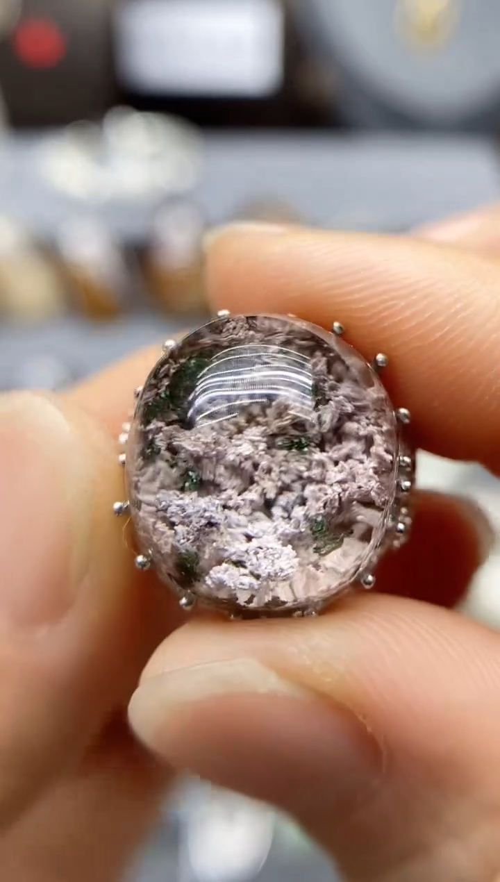 戒指银S925镶嵌水晶水晶水晶