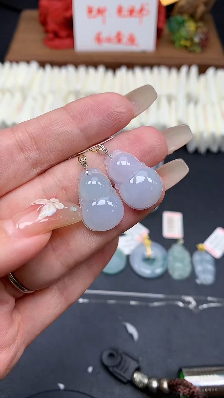 【闪购商品】翡翠吊坠(不含链)18K金镶嵌MS155031（多样性发一件）