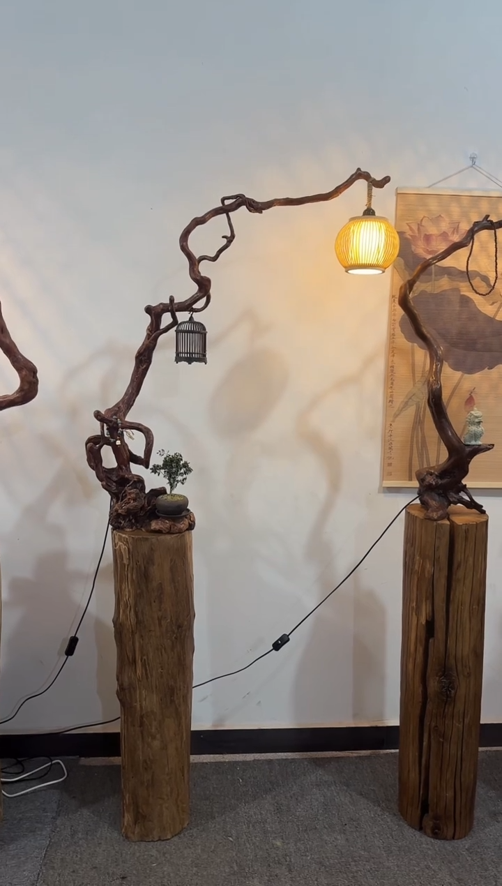 木木头款悦*杜鹃根台灯