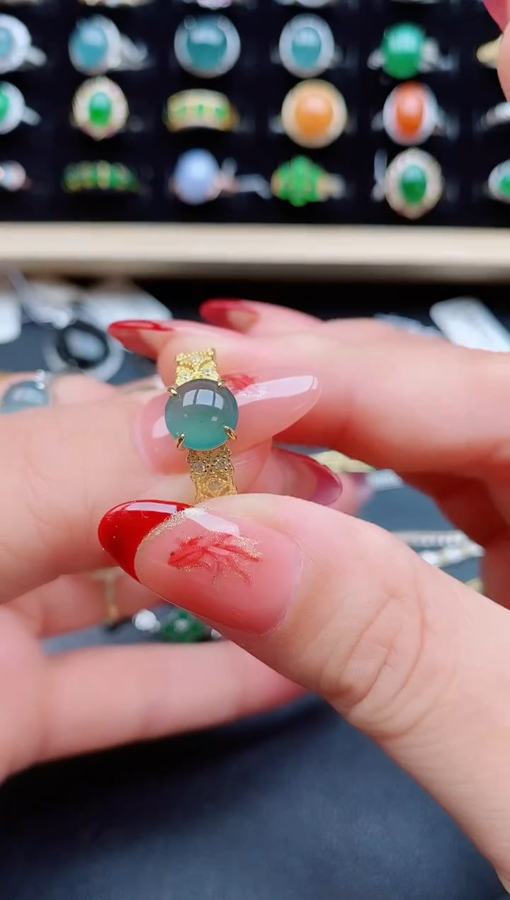 【闪购商品】翡翠戒指银S925镶嵌12121