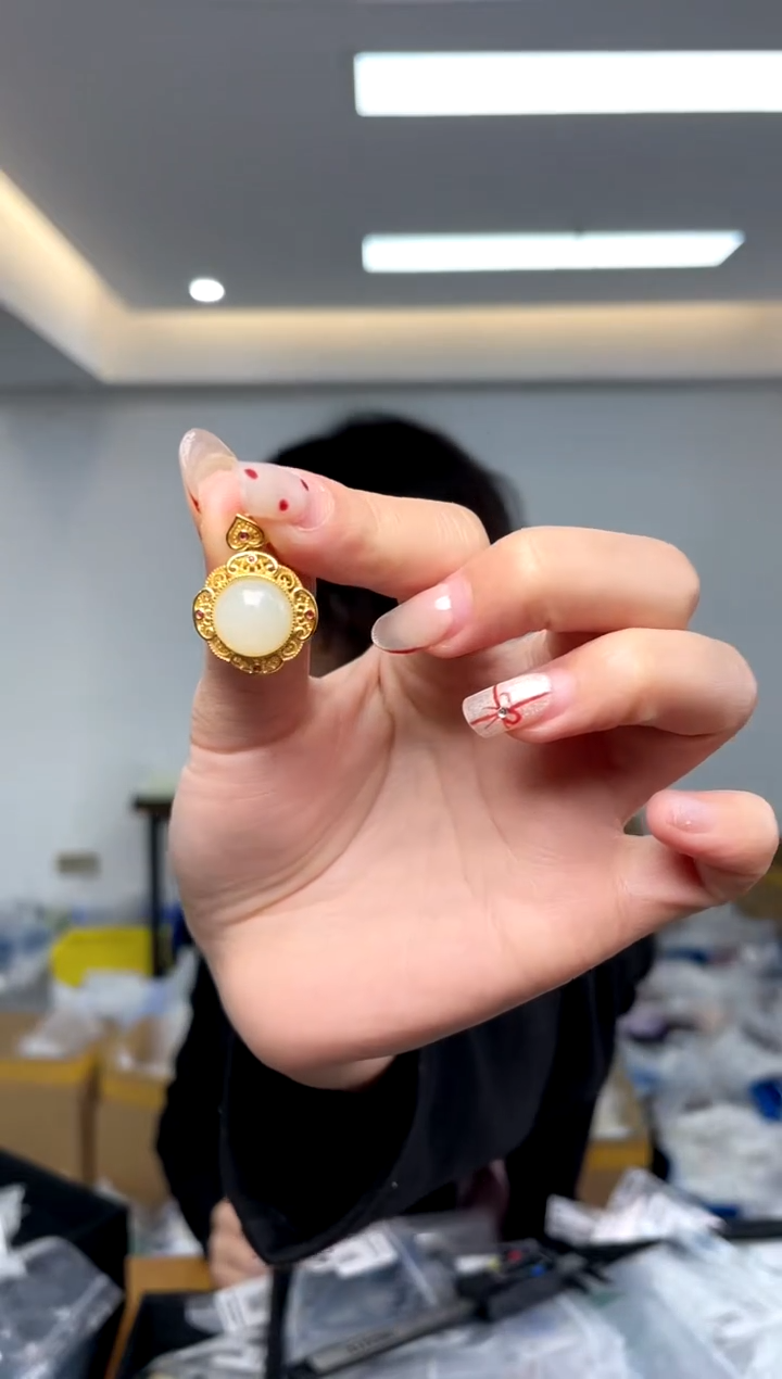 【闪购商品】和田玉·银S925镶嵌（多样性单个发货）