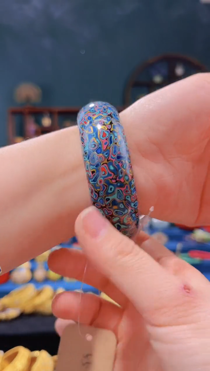 【闪购商品】非遗技艺 犀皮漆手镯55圈口