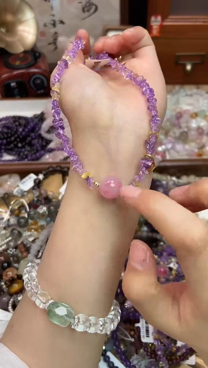 未镶嵌颈饰紫晶170手串