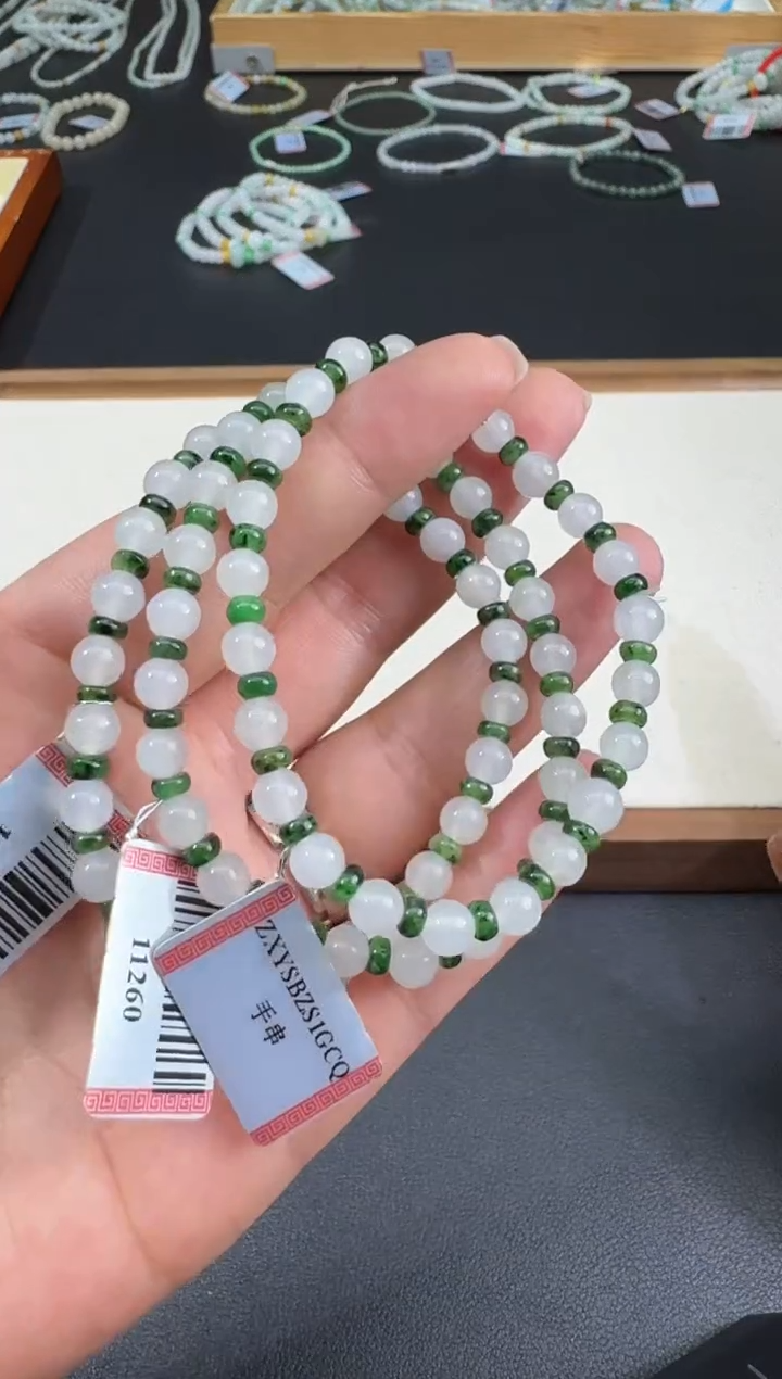 未镶嵌手串翡翠S0923-S1680-305多样性一件
