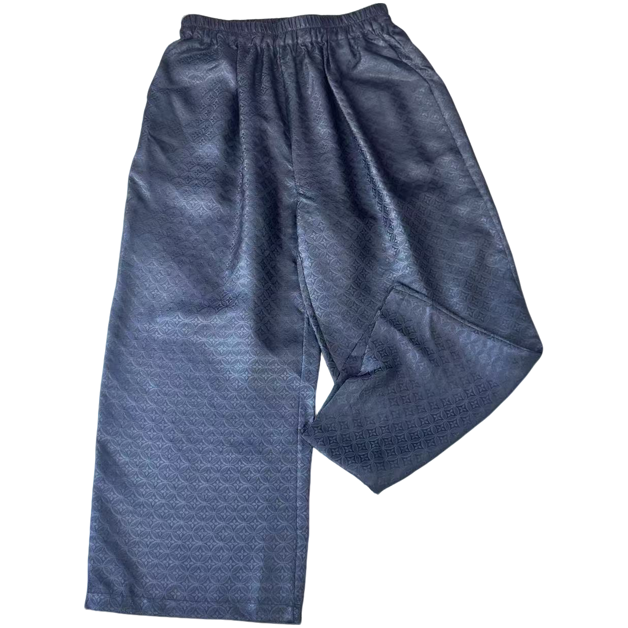 【杭萝烟管裤90长】100桑蚕丝设计师款女士新中式显瘦烟管裤