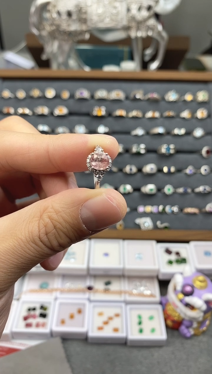 银S925镶嵌戒指碧玺11111