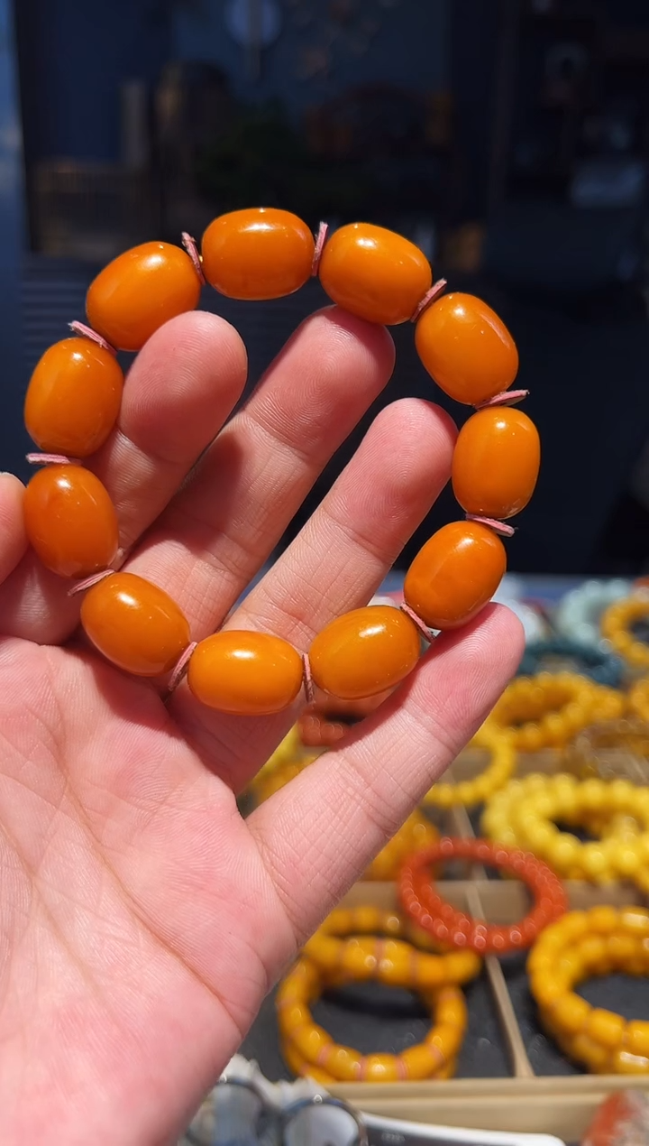 手链蜜蜡未镶嵌单圈13左右