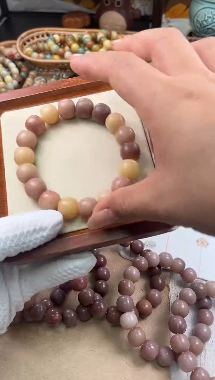 手串菩提根/象牙果a885 卡15 干磨玫瑰微瑕