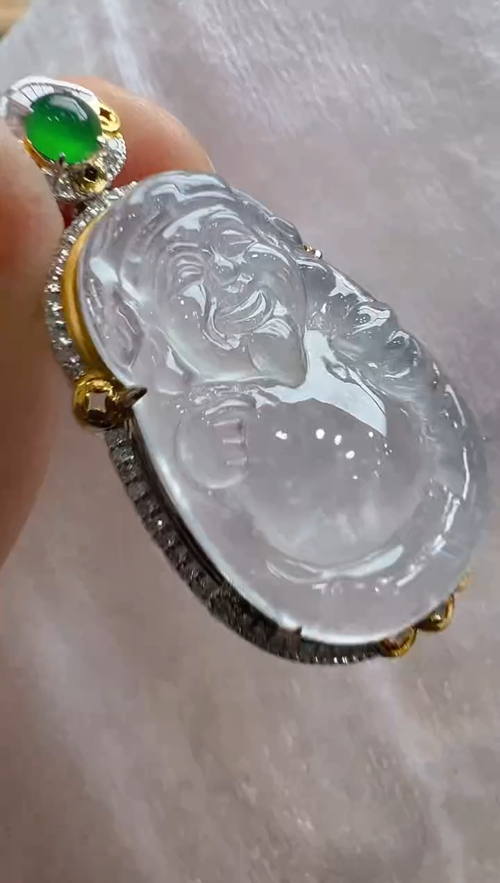 【闪购商品】翡翠吊坠(不含链)18K金镶嵌多样性发货拍一发一