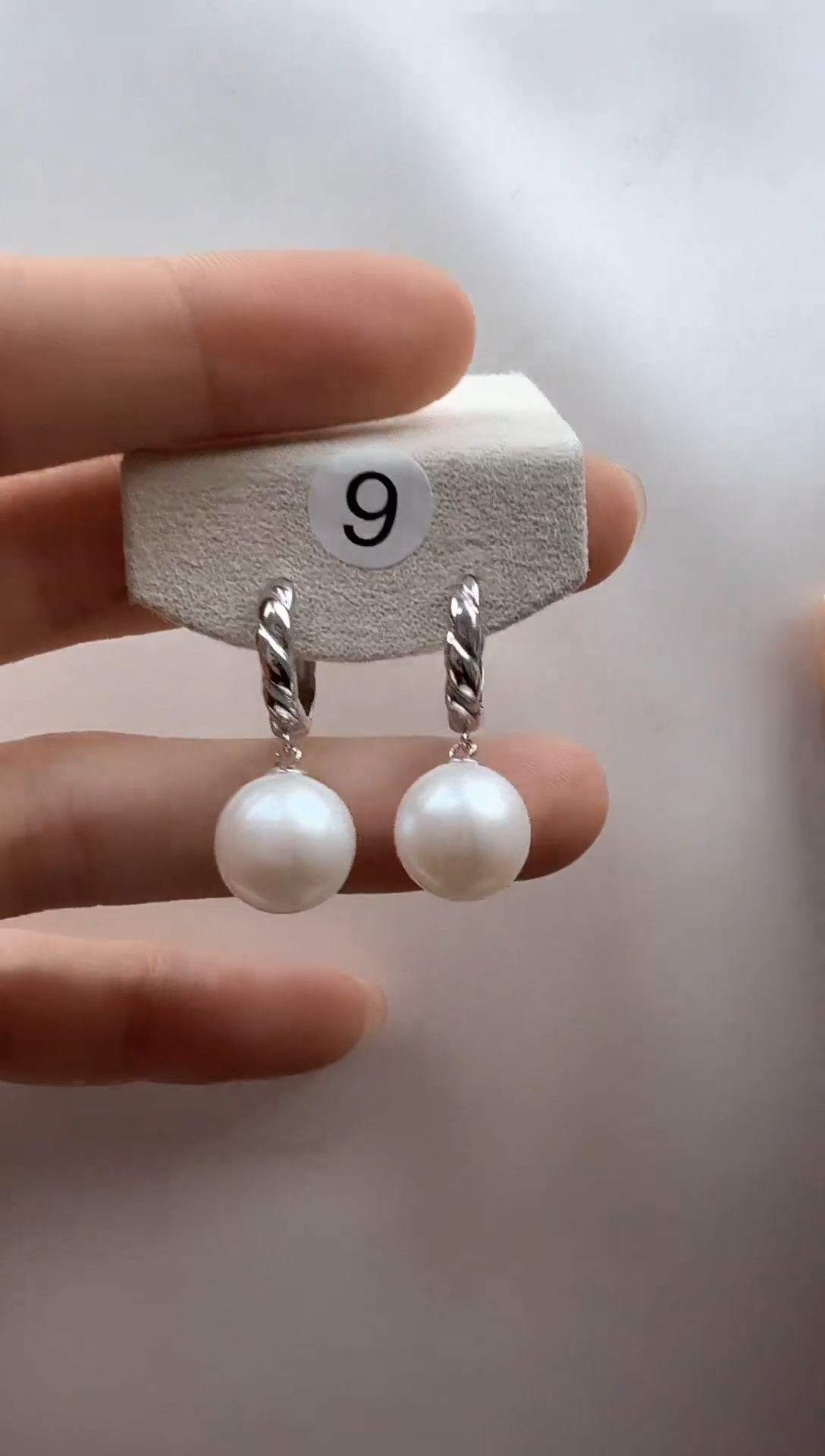 【闪购商品】淡水珍珠耳饰银S925镶嵌10-11mm爱迪生耳扣