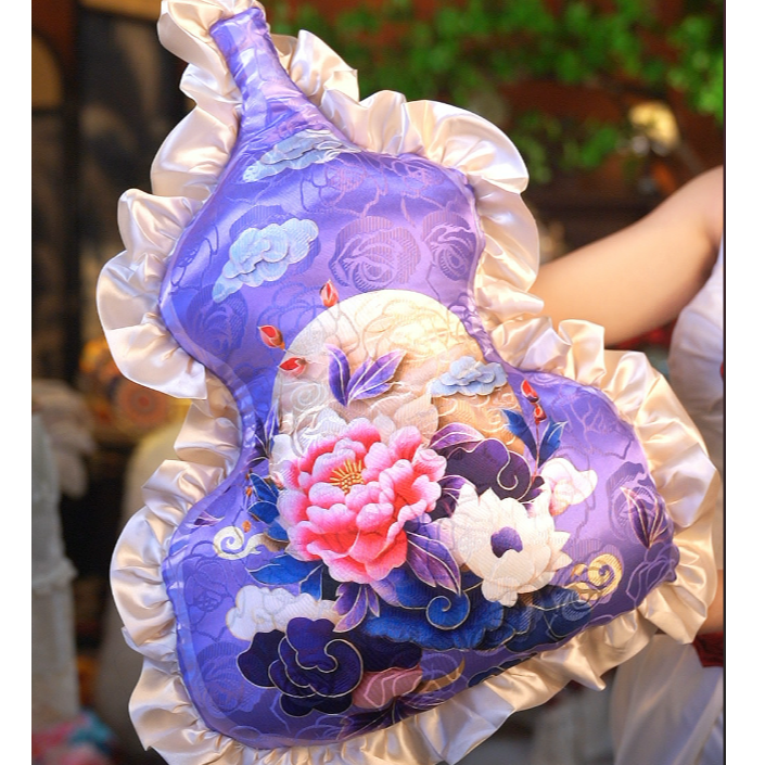 葫芦抱枕新中式轻奢高级感靠垫中国风欧式床头家用美式加厚坐垫靠