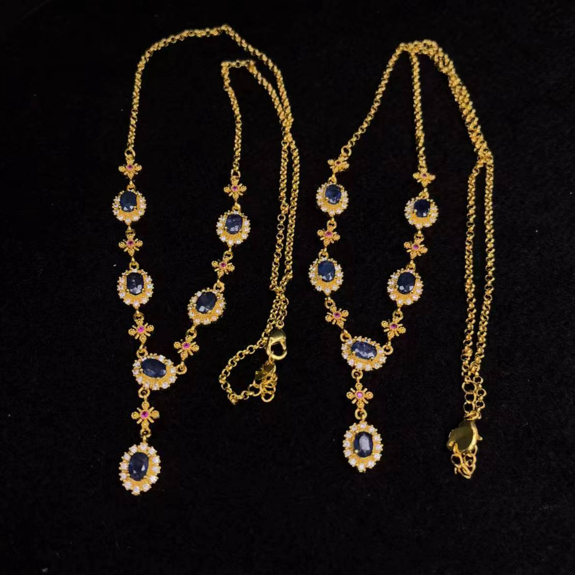 CT3405【任会长珠宝】皇家星光蓝宝石项链-送礼佳品-多样性只发一件