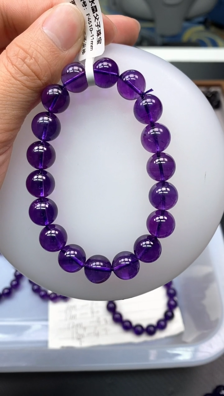 未镶嵌手串水晶炭****.6紫水晶11mm