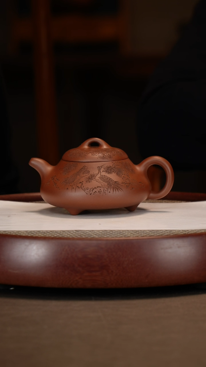 【闪购商品】紫砂茶壶三足矮石瓢+锡洲260c