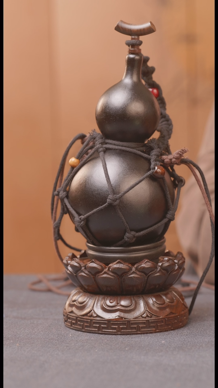 2002号链接精品大漆葫芦现货现发[一物一拍]不包含莲花底座