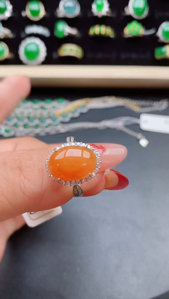 【闪购商品】翡翠戒指银S925镶嵌312321