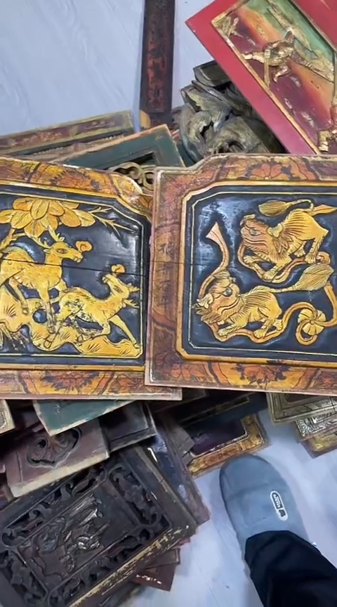 【闪购商品】香榧木一对孤品木雕50