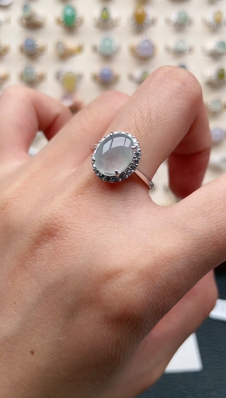 【闪购商品】翡翠戒指银S925镶嵌1111