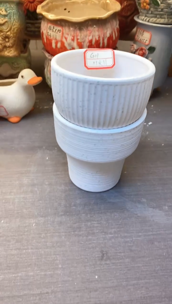 @@陶瓷多肉花盆G11留白家园2件套