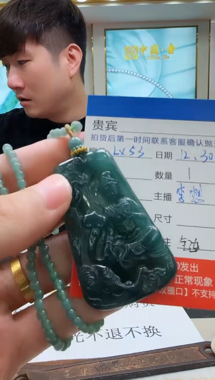 未镶嵌定制翡翠LX53翡翠吊坠赠珠链-多样性发其一